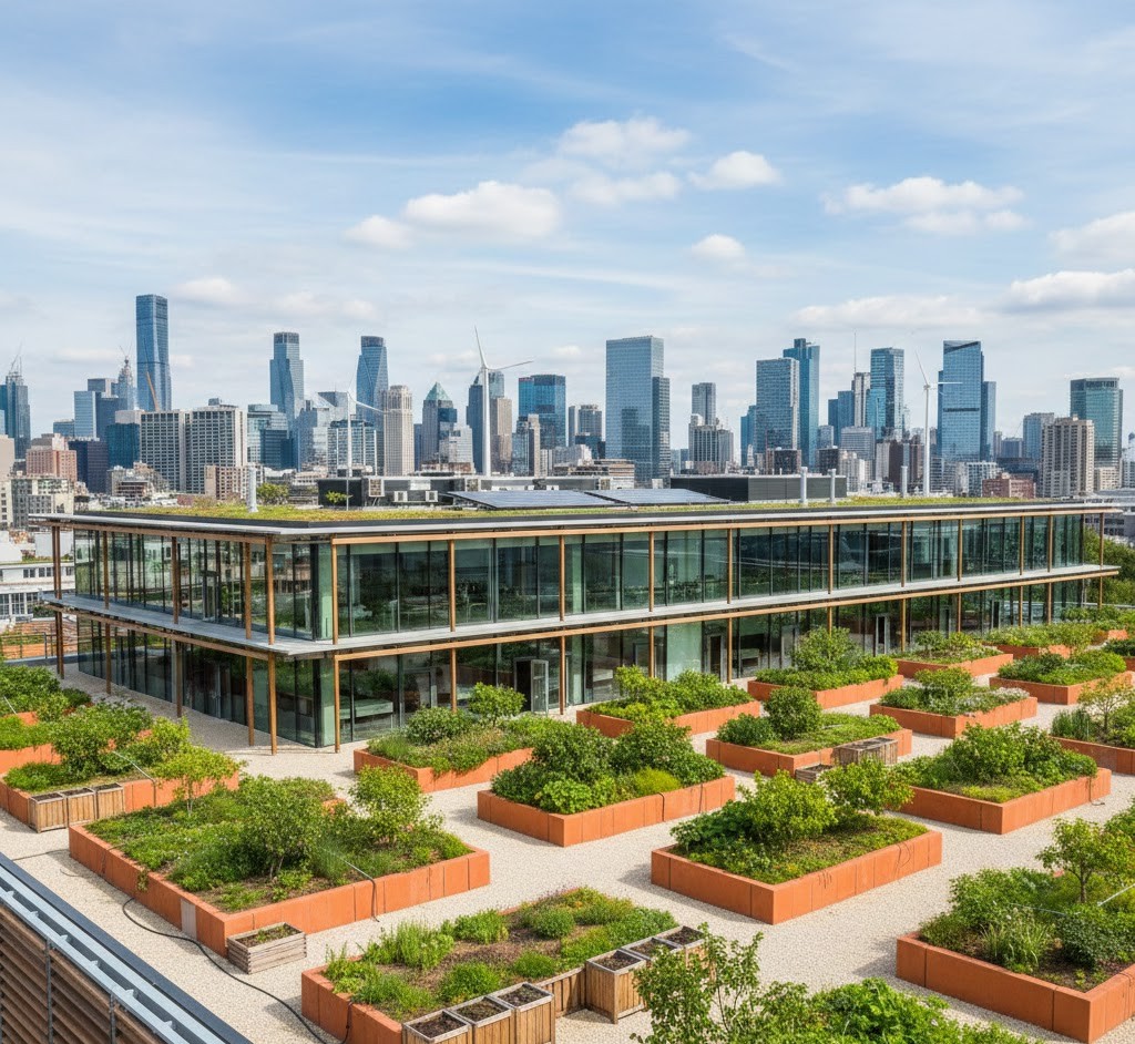 Ecologisch gebouw daktuin